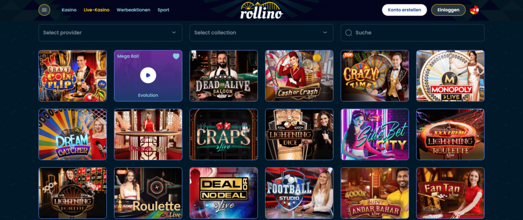 Rollino Live Casino