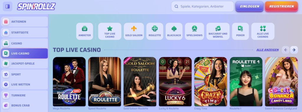 Spinrollz Casino Live