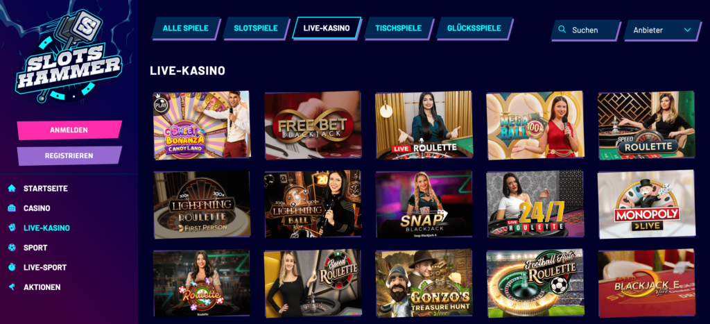 Slotshammer Live Casino