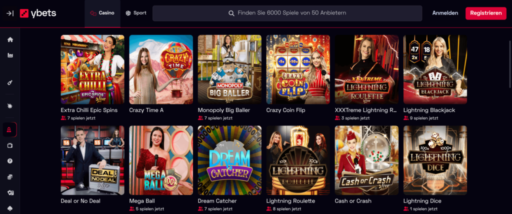 Ybets Casino Live